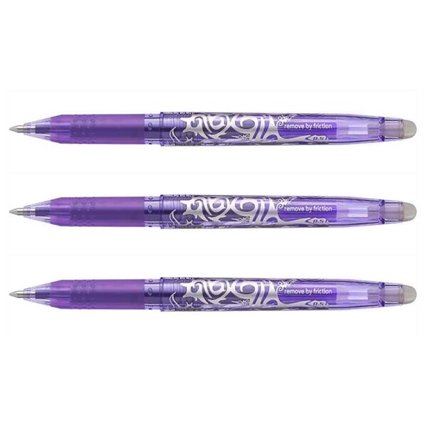 Stylo roller FRIXION BALL 05 violet x 3 PILOT