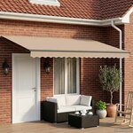 vidaXL Auvent rétractable électrique Beige et Anthracite 4 5 × 3 m
