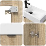 vidaXL Meuble de salle de bain avec robinet Chêne Sonoma