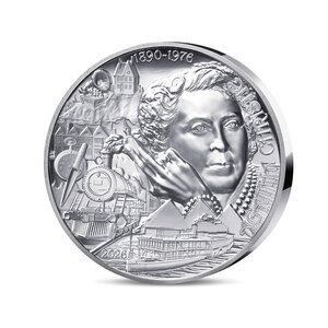 L'Art de la Plume – Agatha Christie  Monnaie de 20€ 1 Oz Argent Haut Relief