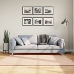 vidaXL Tapis HUARTE à poils courts doux lavable rouge clair 160x160 cm