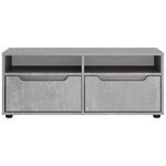 vidaXL Meuble TV VISNES gris béton 100x40x38 cm bois d'ingénierie