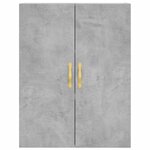 vidaXL Buffet haut Gris béton 69 5x34x180 cm Bois d'ingénierie