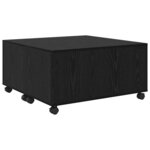 vidaXL Table basse Chêne noir 75 x 75 x 38 cm Bois d'ingénierie