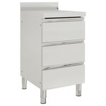 vidaXL Armoires de cuisine commerciale avec 3 tiroirs 2 Pièces Inox