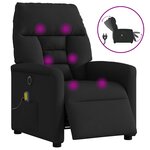 vidaXL Fauteuil de massage inclinable électrique Noir Tissu