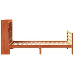 vidaXL Lit bibliothèque sans matelas cire marron 100x200 cm pin massif