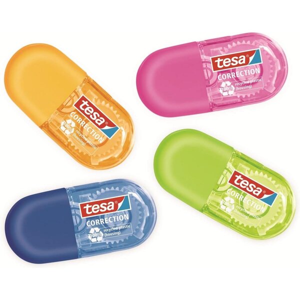Mini Roller Correction ecoLogo® 6m x 5mm Coloris Aléatoire TESA