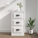 vidaXL Buffet blanc brillant 36x35 5x67 5 cm bois d'ingénierie