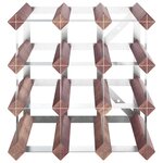 vidaXL Casier à bouteilles pour 12 bouteilles Marron Bois pin solide