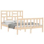 vidaXL Cadre de lit avec tête de lit 140x200 cm bois massif