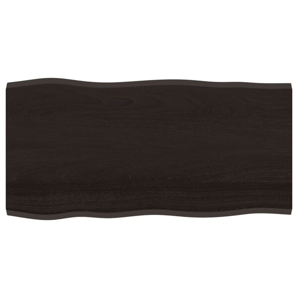 vidaXL Dessus de table bois chêne massif traité bordure assortie