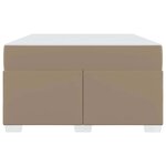 vidaXL Cadre de lit avec matelas Cappuccino 120 x 200 cm tissu