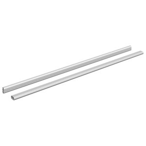 vidaXL Tige de placard 2 Pièces Argenté 764 x 15 x 29 mm