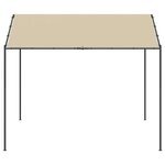 vidaXL Tente à auvent beige 4x4 m acier et tissu