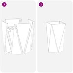 vidaXL Jardinière 2 Pièces Anthracite 40 x 40 x 75 cm Acier