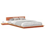 vidaXL Cadre de lit Marron 120 x 190 cm bois