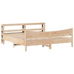 vidaXL Cadre de lit avec tête de lit 200x200 cm Bois de pin massif