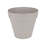 Pot de fleurs rond avec roues Loft Urban Ø 40 cm - Gris chaud