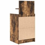 vidaXL Table de chevet avec 2 tiroirs chêne fumé 38x34x80 cm