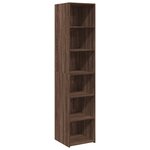 vidaXL Buffet haut chêne marron 40x41x185 cm bois d'ingénierie