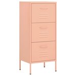 vidaXL Armoire de rangement Rose 42 5x35x101 5 cm Acier