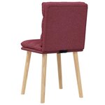 vidaXL Chaises à manger lot de 2 rouge bordeaux tissu