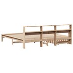 vidaXL Lit bibliothèque sans matelas 200x200 cm bois massif de pin