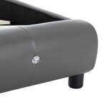 vidaXL Cadre de lit Gris Similicuir 180x200 cm