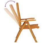 vidaXL Chaises de jardin pliables lot de 2 Bois d'eucalyptus massif
