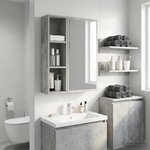 vidaXL Armoire murale de salle de bain Gris Béton 20 x 14 x 70 cm