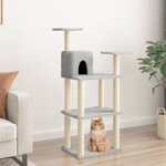 vidaXL Arbre à chat avec griffoirs en sisal gris clair 118 5 cm