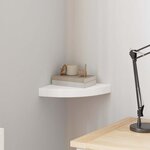 vidaXL Étagère d'angle flottante blanc 25x25x3 8 cm MDF