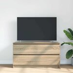 vidaXL Meuble TV chêne sonoma 100x35x54 cm bois d'ingénierie