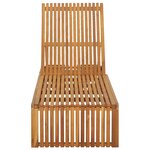 vidaXL Chaise longue bois d'acacia solide