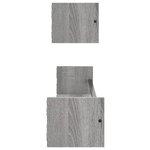 vidaXL Étagères murales avec barres 2 Pièces sonoma gris 80x16x14 cm