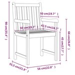 vidaXL Chaises de jardin lot de 2 Bois d'acacia solide