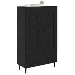 vidaXL Haut Armoire Chêne noir 69 5 x 31 x 115 cm Bois d'ingénierie