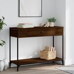 vidaXL Table console chêne marron 100x34 5x75 cm bois d'ingénierie