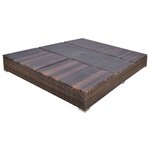 vidaXL Chaise longue d'extérieur avec parasol Résine tressée Marron