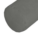 vidaXL Coussins d'accent 2 Pièces Gris foncé Ø 25 x 70 cm