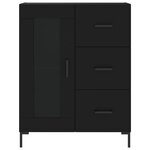 vidaXL Buffet noir 69 5x34x90 cm bois d'ingénierie