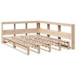 vidaXL Lit bibliothèque sans matelas 135x190 cm bois de pin massif