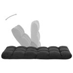 vidaXL Chaise pliable de sol Noir Microfibre