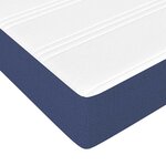 vidaXL Matelas de lit à ressorts ensachés bleu 120x190x20 cm Tissu