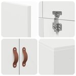 vidaXL Cadre de lit Blanc 200 x 100 x 31 5 cm Bois d'ingénierie