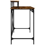 vidaXL Bureau chêne fumé 100x50x90 cm bois d'ingénierie et fer