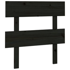 vidaXL Tête de lit Noir 93 5x3x81 cm Bois massif de pin