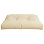 vidaXL Coussin de palette beige 80x80x12 cm tissu