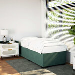 vidaXL Cadre de lit Vert foncé 90x190 cm Velours